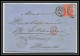35857 N°32 Victoria 4p Red London St Etienne France 1869 Cachet 105 Lettre Cover Grande Bretagne England - Briefe U. Dokumente