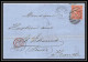 35828 N°32 Victoria 4p Red London St Etienne France 1869 Cachet 99 Lettre Cover Grande Bretagne England - Briefe U. Dokumente