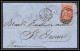 35829 N°32 Victoria 4p Red London St Etienne France 1868 Cachet 100 Lettre Cover Grande Bretagne England - Cartas & Documentos