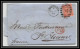 35806 N°32 Victoria 4p Red London St Etienne France 1867 Cachet 94 Lettre Cover Grande Bretagne England - Lettres & Documents