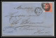 35812 N°32 Victoria 4p Red London St Etienne France 1870 Cachet 97 Lettre Cover Grande Bretagne England - Cartas & Documentos