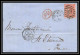 35784 N°32 Victoria 4p Red London St Etienne France 1865 Cachet 89 Lettre Cover Grande Bretagne England - Covers & Documents