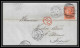 35790 N°32 Victoria 4p Red London St Etienne France 1867 Cachet 90 Lettre Cover Grande Bretagne England - Brieven En Documenten