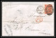35777 N°32 Victoria 4p Red London St Etienne France 1864 Cachet 87 Lettre Cover Grande Bretagne England - Lettres & Documents
