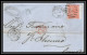 35773 N°32 Victoria 4p Red London St Etienne France 1866 Cachet 86 Lettre Cover Grande Bretagne England - Storia Postale