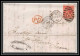 35770 N°32 Victoria 4p Red London St Etienne France 1864 Cachet 85 Lettre Cover Grande Bretagne England - Covers & Documents