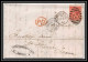 35770 N°32 Victoria 4p Red London St Etienne France 1864 Cachet 85 Lettre Cover Grande Bretagne England - Lettres & Documents