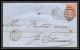 35761 N°32 Victoria 4p Red London St Etienne France 1864 Cachet 81 Lettre Cover Grande Bretagne England - Briefe U. Dokumente