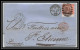 35756 N°32 Victoria 4p Red London St Etienne France 1866 Cachet 80 Lettre Cover Grande Bretagne England - Brieven En Documenten