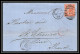 35743 N°32 Victoria 4p Red London St Etienne France 1869 Cachet 78 Lettre Cover Grande Bretagne England - Lettres & Documents