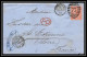 35734 N°32 Victoria 4p Red London St Etienne France 1870 Cachet 77 Lettre Cover Grande Bretagne England - Brieven En Documenten