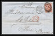35720 N°32 Victoria 4p Red London St Etienne France 1867 Cachet 74 Lettre Cover Grande Bretagne England - Cartas & Documentos