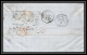 35720 N°32 Victoria 4p Red London St Etienne France 1867 Cachet 74 Lettre Cover Grande Bretagne England - Lettres & Documents