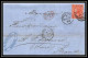 35714 N°32 Victoria 4p Red London St Etienne France 1869 Cachet 73 Lettre Cover Grande Bretagne England - Briefe U. Dokumente