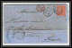 35712 N°32 Victoria 4p Red London St Etienne France 1870 Cachet 73 Lettre Cover Grande Bretagne England - Lettres & Documents