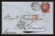 35701 N°32 Victoria 4p Red London St Etienne France 1867 Cachet 71 Lettre Cover Grande Bretagne England - Brieven En Documenten