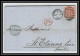 35699 N°32 Victoria 4p Red London St Etienne France 1865 Cachet 71 Lettre Cover Grande Bretagne England - Lettres & Documents