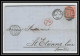 35699 N°32 Victoria 4p Red London St Etienne France 1865 Cachet 71 Lettre Cover Grande Bretagne England - Covers & Documents