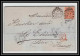 35695 N°32 Victoria 4p Red London St Etienne France 1867 Cachet 71 Lettre Cover Grande Bretagne England - Briefe U. Dokumente