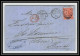 35696 N°32 Victoria 4p Red London St Etienne France 1870 Cachet 71 Lettre Cover Grande Bretagne England - Storia Postale