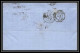 35737 N°32 Victoria 4p Red London St Etienne France 1869 Cachet 77 Lettre Cover Grande Bretagne England - Covers & Documents