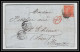 35677 N°32 Victoria 4p Red London St Etienne France 1867 Cachet 48 Lettre Cover Grande Bretagne England - Cartas & Documentos