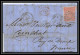 35785 N°32 Victoria 4p Red London St Etienne France 1862 Cachet 89 Lettre Cover Grande Bretagne England - Covers & Documents