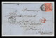 35636 N°32 Victoria 4p Red London St Etienne France 1866 Cachet 46 Lettre Cover Grande Bretagne England - Briefe U. Dokumente