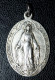 Pendentif Médaille Religieuse Argenté Début XXe "Congrégation Des Enfants De Marie" Religious Medal - Religión & Esoterismo