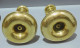 Delcampe - -LOT De 4 BOUGEOIRS LAITON à POUSSOIRS 2 PLUS ANCIENS Sortis De Grenier Déco    E - Chandeliers, Candélabres & Bougeoirs