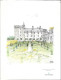 MENU-1966-AIR FRANCE-MENU-CHATEAUX De France-VILLANDRY-Dessin-P.Pages-VOL-PARIS/CHICAGO-TBE-RARE - Menus