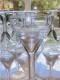 Delcampe - -6 ANCIENS VERRES De BISTROT Verres à Pieds Un Trait Gravé Sur Le Bord    E - Glazen