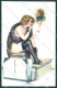 Artist Signed Tam Risque Lady Modele Espiegle Serie 67-5 BACK ABRADED Pc VK9372 - Autres & Non Classés