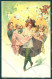 Artist Signed Kratki Lady Carnival Art Nouveau Serie 264 Postcard VK9494 - Autres & Non Classés