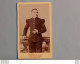 CDV MILITAIRE SOLDAT  REGIMENT N°58 PHOTO CHATEUNEUF  FORMAT 10.50 X 6.50 CM - War, Military