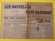 Journal Les Nouvelles Du Pays Baugeois. Baugé (49). N° 42 Du 14 Octobre 1928. Durtal Longué Noyant Seiches Tiercé - Pays De Loire