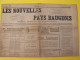 Journal Les Nouvelles Du Pays Baugeois. Baugé (49). N° 22 Du 2 Juin 1929. Durtal Longué Noyant Seiches Tiercé - Pays De Loire