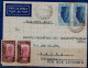 DJIBOUTI 1937 COVER FLYING BY ITALIAN PAR AVION IN 21/2/37 FROM DJIBOUTI VIA PORT SAID VIA CAIRE TO HAIFA VF!! - Altri & Non Classificati