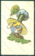 Animals Dressed Chick Balloon BKWI 4703-3 CORNER CREASE Postcard TW1860 - Otros & Sin Clasificación