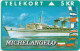 Denmark - KTAS - Ships (Green) - Michelangelo - TDKP140 - 04.1995, 1.500ex, 5kr, Used - Dänemark