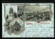 Lithographie Dortmund, Altes Rathaus, Denkmal Kaiser Wilhelm, Panorama  - Dortmund