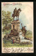 Lithographie Duisburg, Denkmal Kaiser Wilhelm I.  - Duisburg