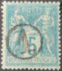 R1311/2963 - FRANCE - SAGE TYPE II N°75 >>>>> Cachet Du Jour De L'an : Chiffre " 1 " Dans Un Petit Cercle - 1876-1898 Sage (Type II)