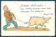 Animals Pig Man Comic Cartolina Postcard TW1556 - Otros & Sin Clasificación