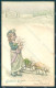 New Year Pig Sleigh Child Four Leaf Clover VK Vienne 5056 Postcard TW1394 - Other & Unclassified