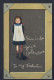 E. Curtis Artist - Chalkboard C.1902 TUCK - Young Girl Green Dress White Apron - Sonstige & Ohne Zuordnung