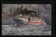 Künstler-AK Zeno Diemer: Lazarettschiff Auf See, Rotes Kreuz  - Cruz Roja