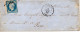 DOUBS (24) ENV De QUINGEY PC 2614 Sur NAP ( BORD DE FEUILLE) Pour PARIS - 1849-1876: Klassik