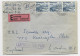 HELVETIA SUISSE 40CX3 LETTRE COVER EXPRES GENEVE GARE CORNAVIN 1951 TO LONDON ENGLAND - Cartas & Documentos
