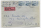 HELVETIA SUISSE 40CX3 LETTRE COVER EXPRES GENEVE GARE CORNAVIN 1951 TO LONDON ENGLAND - Brieven En Documenten